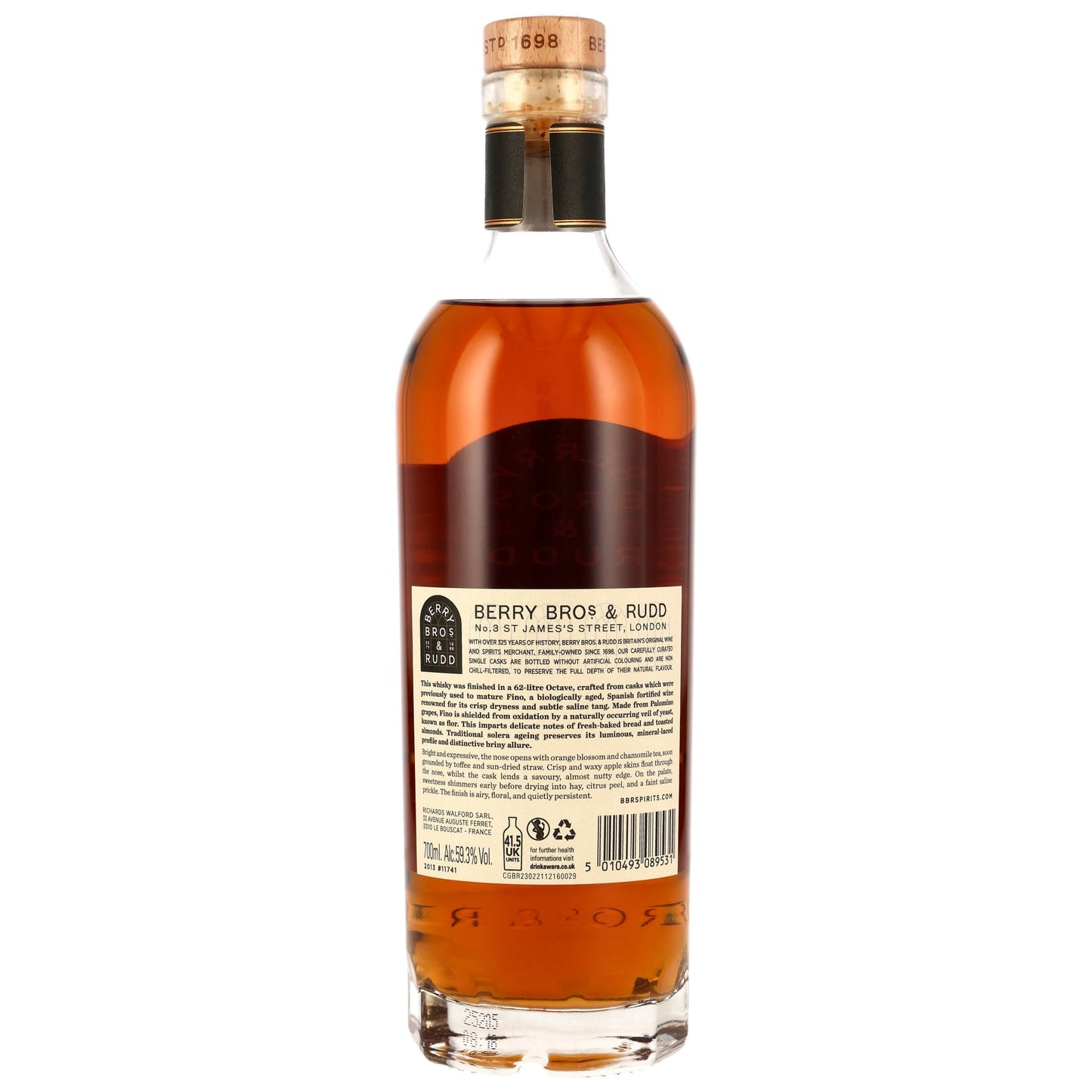 Royal Brackla 12 2013/2025 - Berry Bros and Rudd - Fino Cask Finish #11741