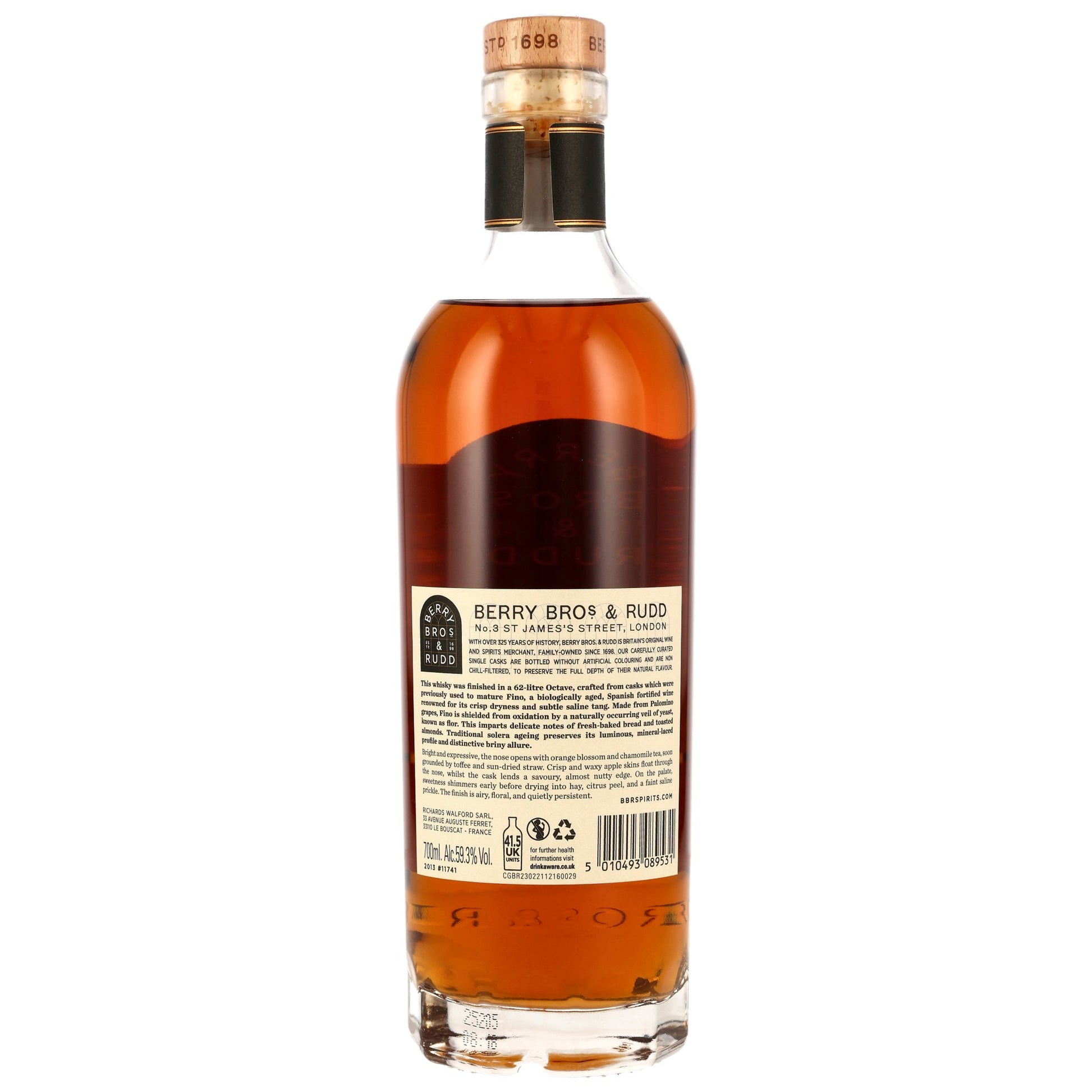 Royal Brackla 12 2013/2025 - Berry Bros and Rudd - Fino Cask Finish #11741
