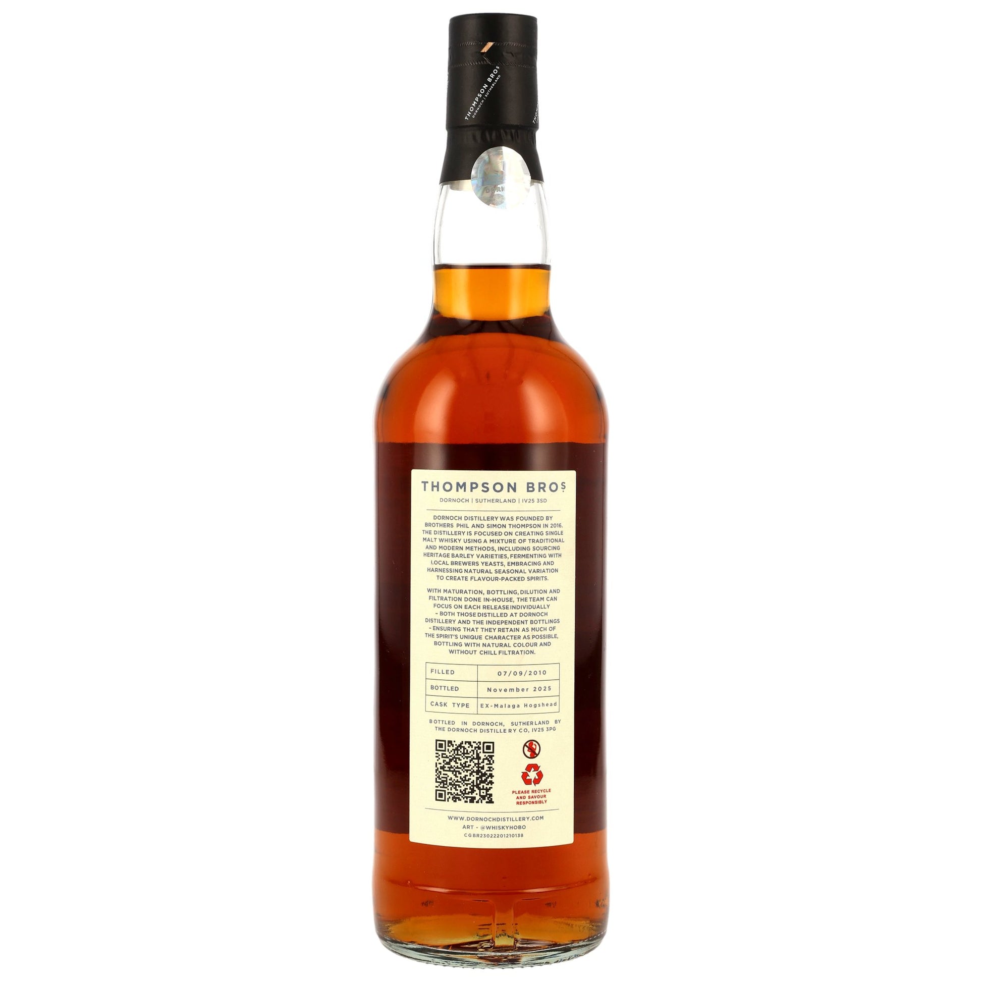 Williamson 15 2010/2025 - Thompson Bros. - Blended Malt (Laphroaig) - Malaga Hogshead Finish