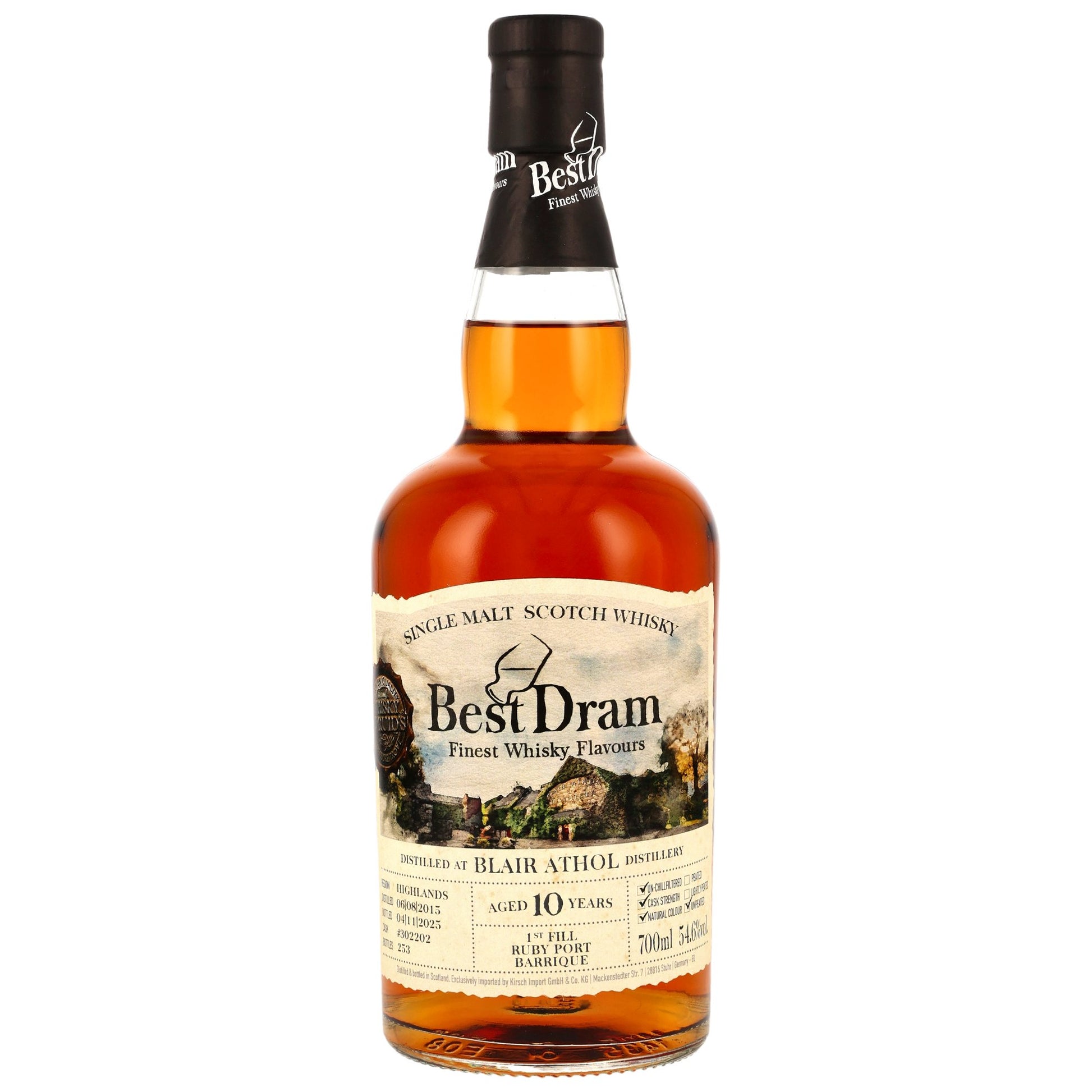 Blair Athol 10 2015/2025 - Best Dram - 1st Fill Ruby Port Barrique #302202