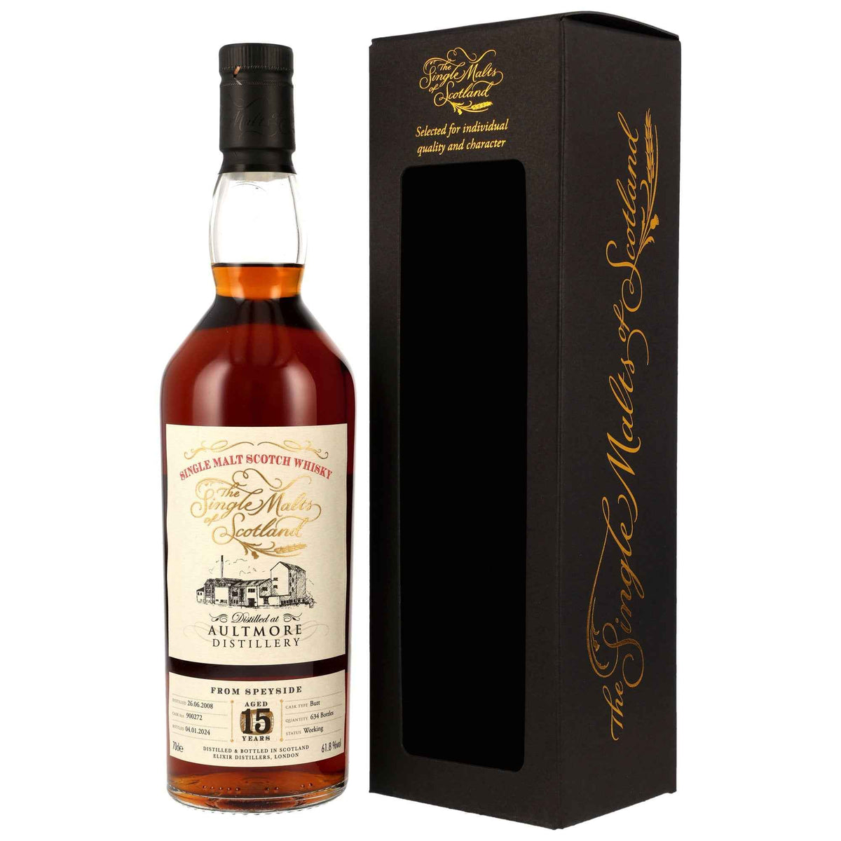 Aultmore 15 2008/2024 - The Single Malts of Scotland (SMoS) - Butt #900272