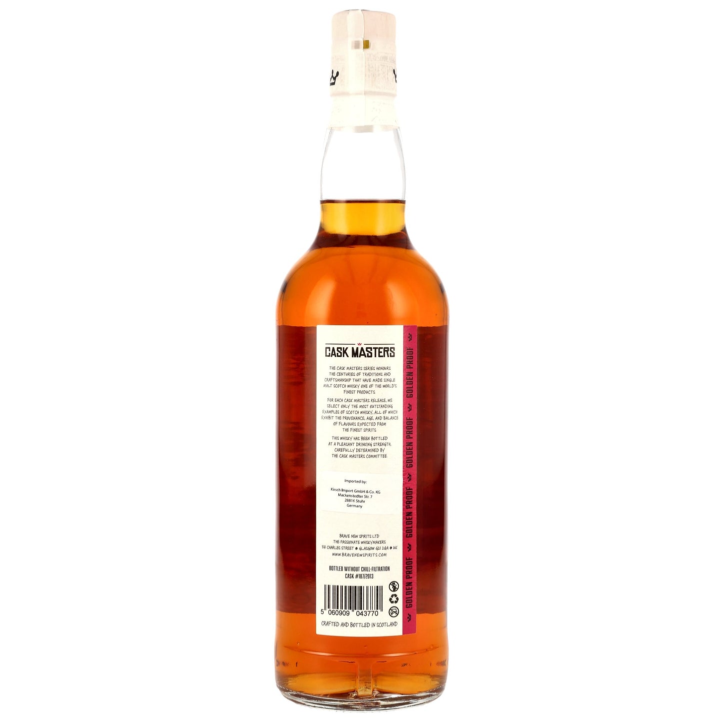Tullibardine 12 2013/2025 - Cask Masters (Brave New Spirits) - 1st Fill Bourbon Barrel #187/2013