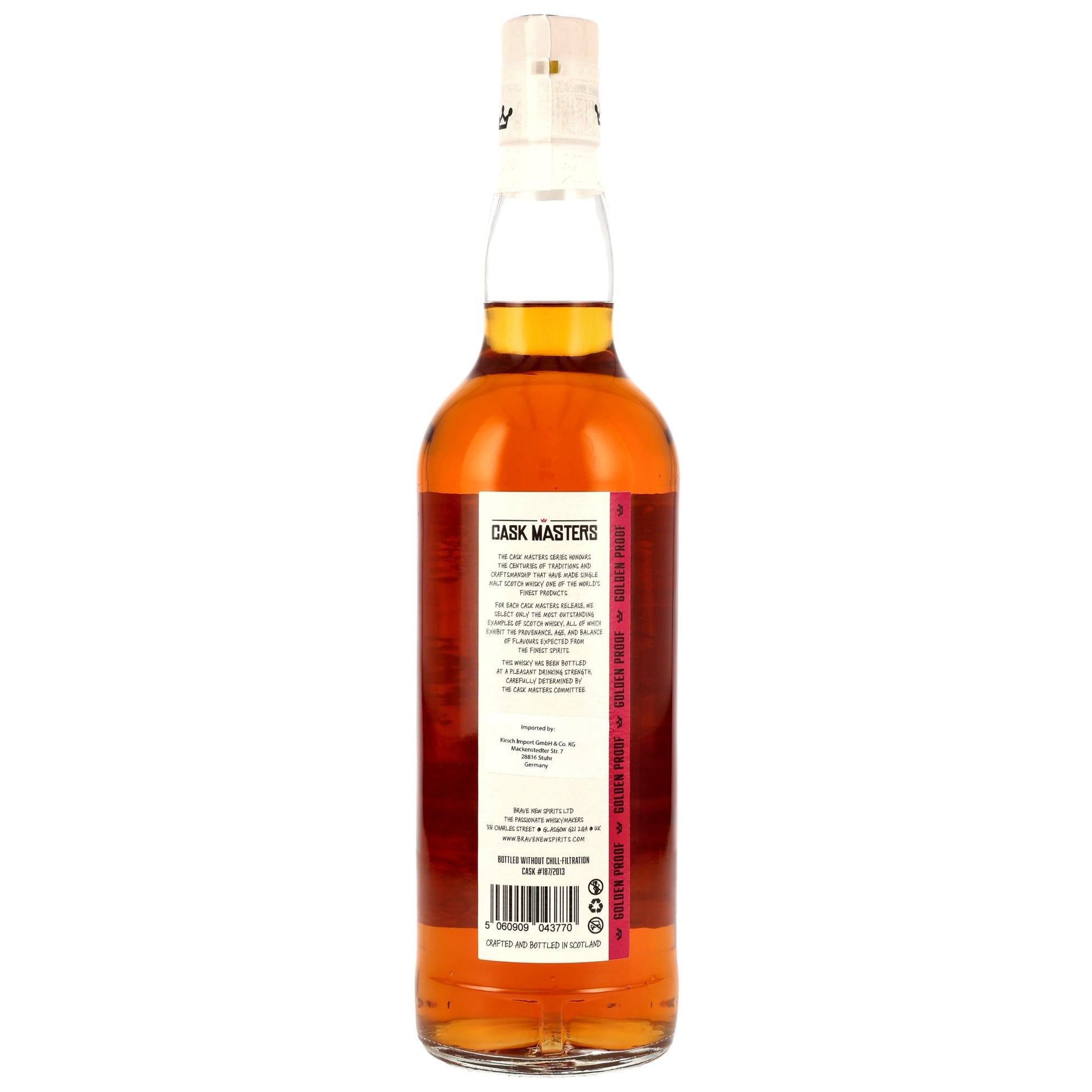 Tullibardine 12 2013/2025 - Cask Masters (Brave New Spirits) - 1st Fill Bourbon Barrel #187/2013