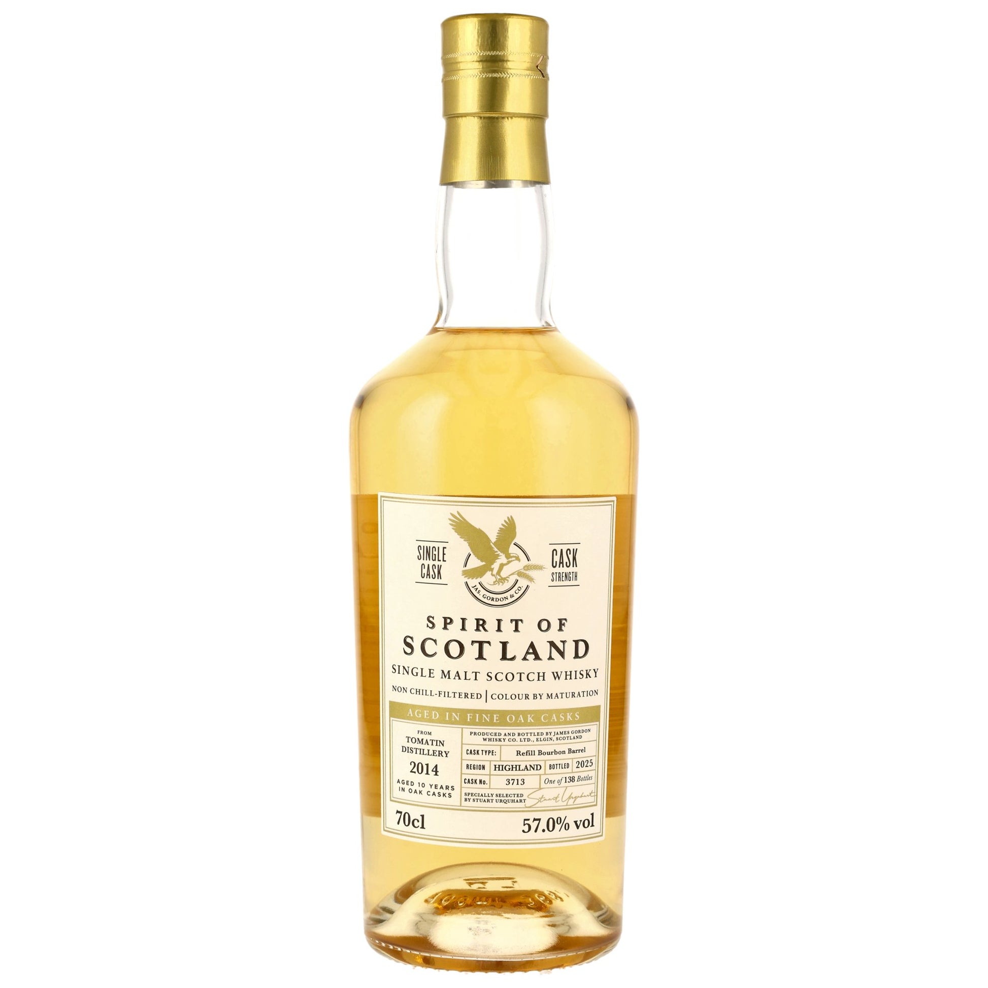 Tomatin 10 2014/2025 - G&M Spirit of Scotland - Refill Bourbon Barrel #3713