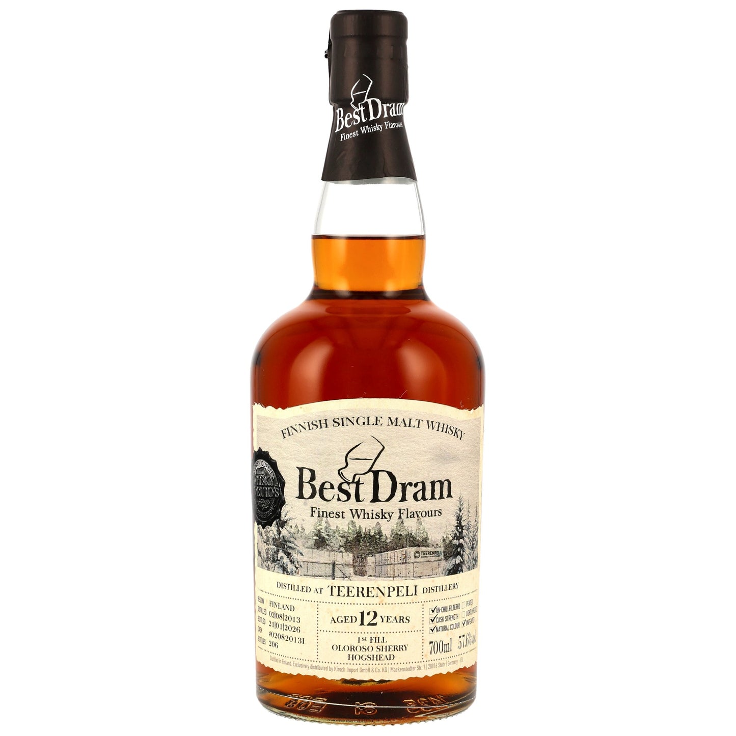 Teerenpeli 12 2013/2026 - Best Dram - 1st Fill Oloroso Sherry Hogshead #02082013I