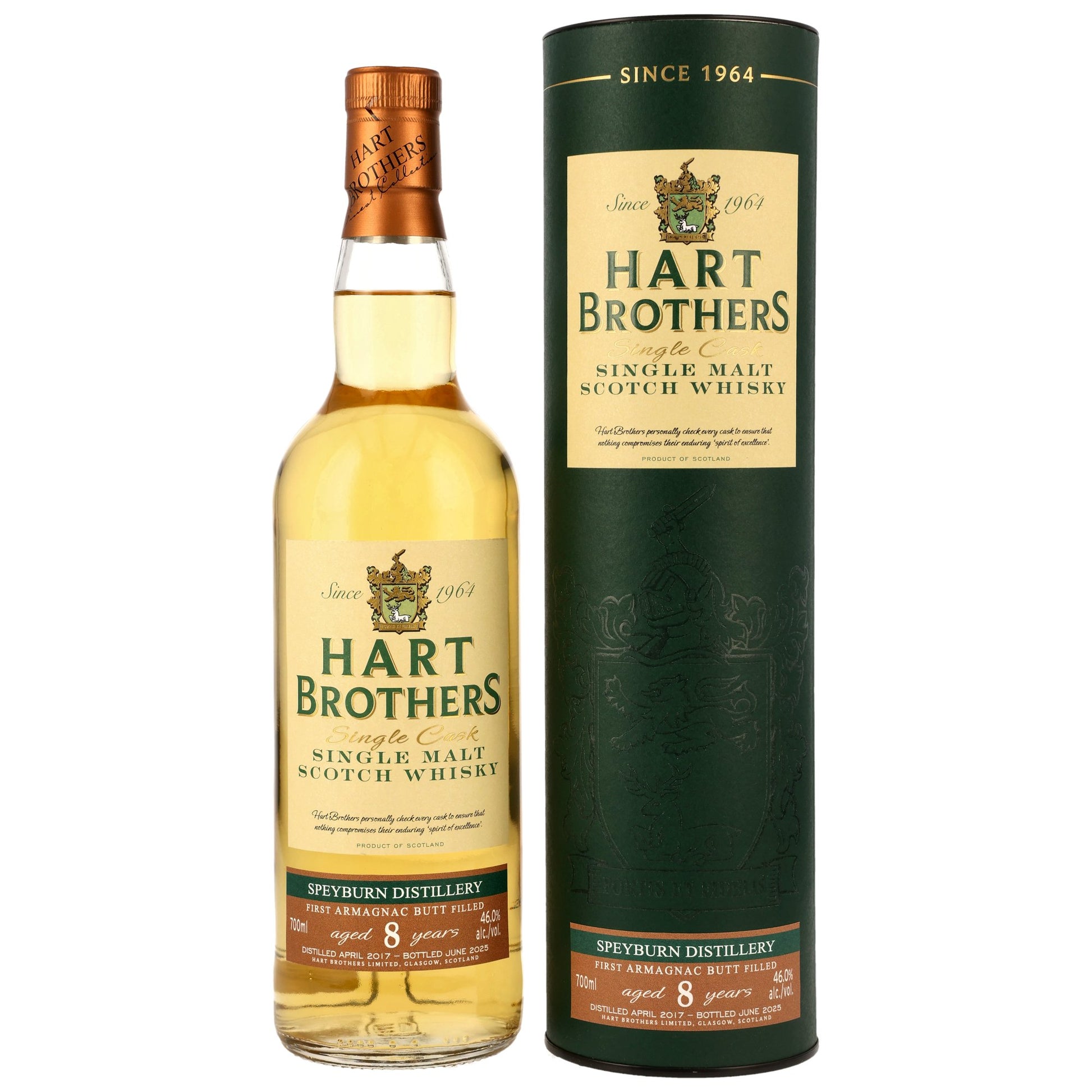 Speyburn 8 2017/2025 - Hart Brothers - First Fill Armagnac Butt