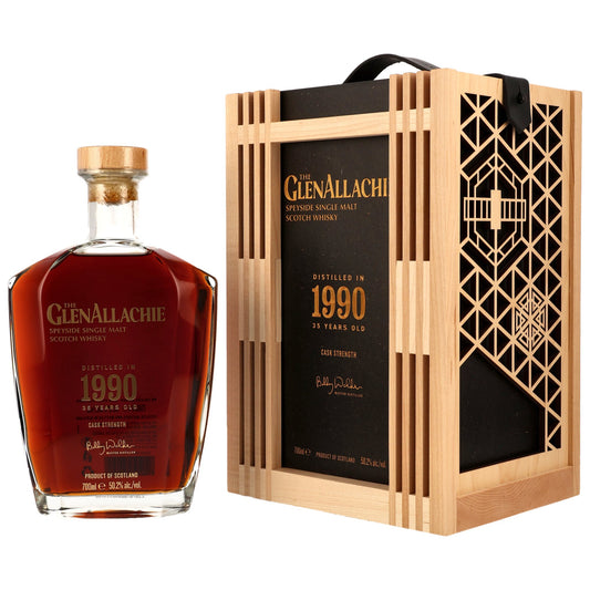 GlenAllachie 35 1990/2025 - Mizunara Virgin Oak, American Virgin Oak, Oloroso & PX Sherry Casks