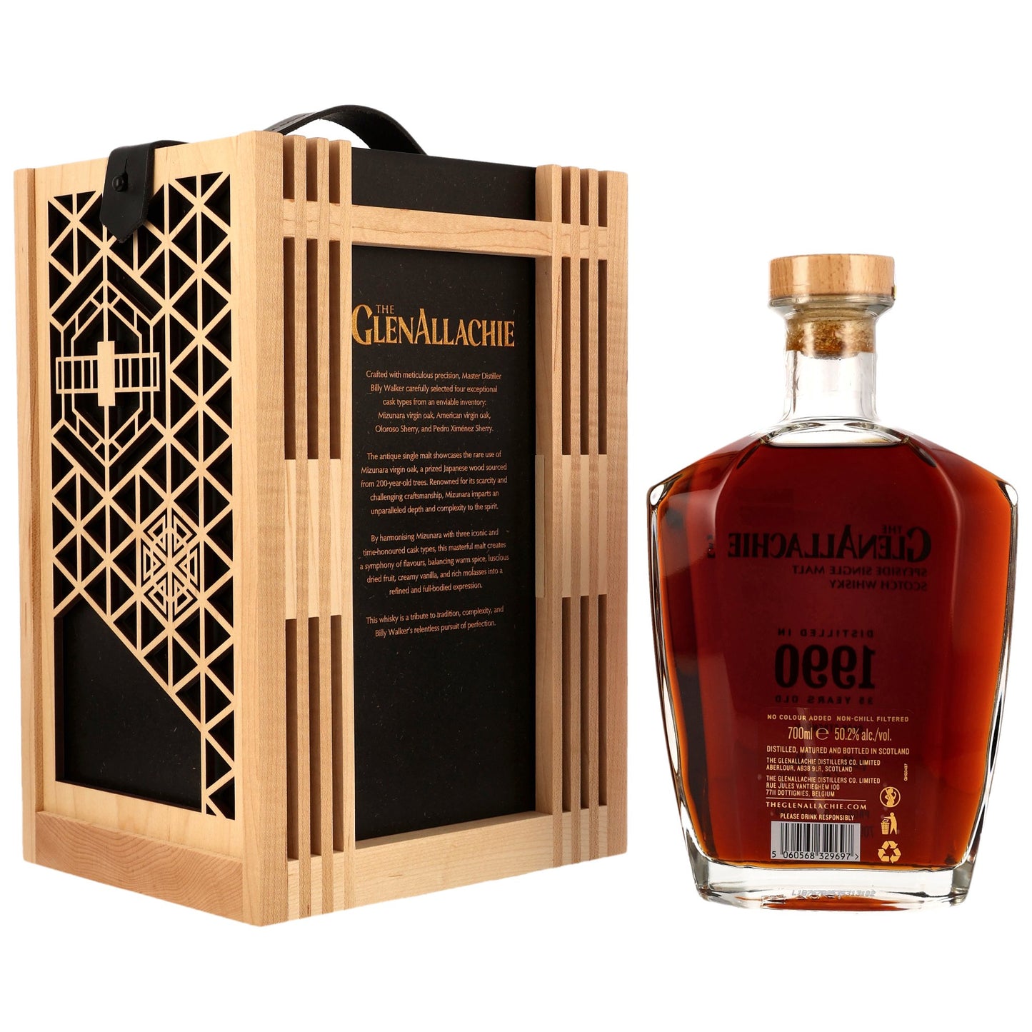 GlenAllachie 35 1990/2025 - Mizunara Virgin Oak, American Virgin Oak, Oloroso & PX Sherry Casks