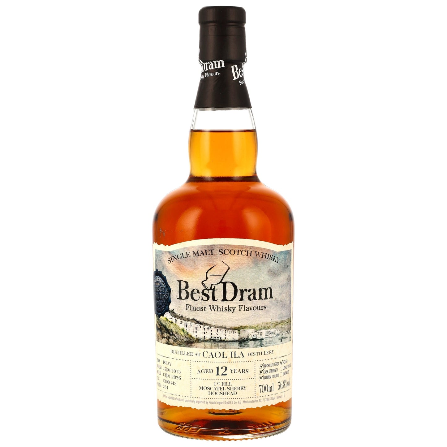 Caol Ila 12 2013/2026 - Best Dram - 1st Fill Moscatel Hogshead #309443