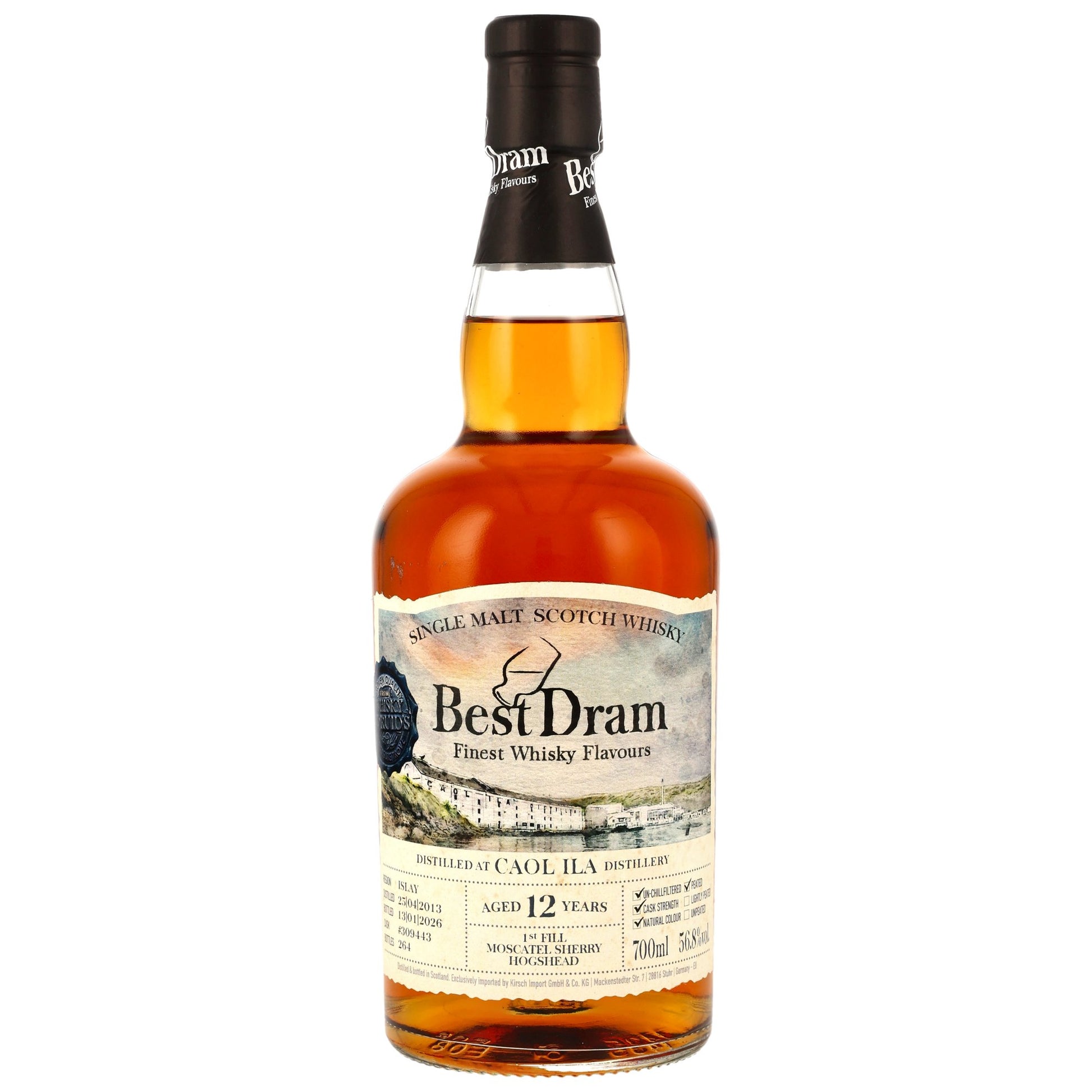 Caol Ila 12 2013/2026 - Best Dram - 1st Fill Moscatel Hogshead #309443