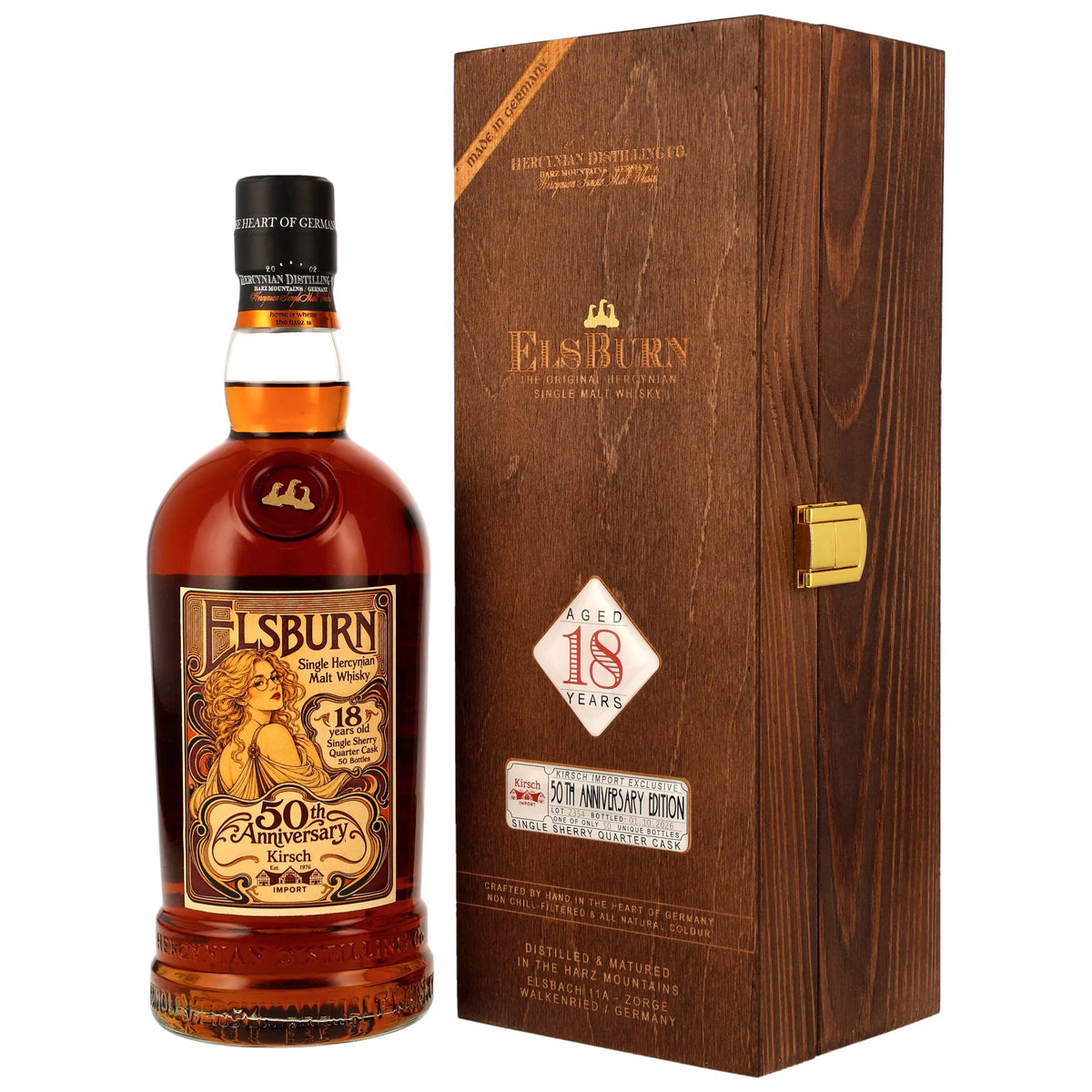 Elsburn 18 2008/2026 - 50th AnniversaryKirsch Import - Single Sherry Quarter Cask