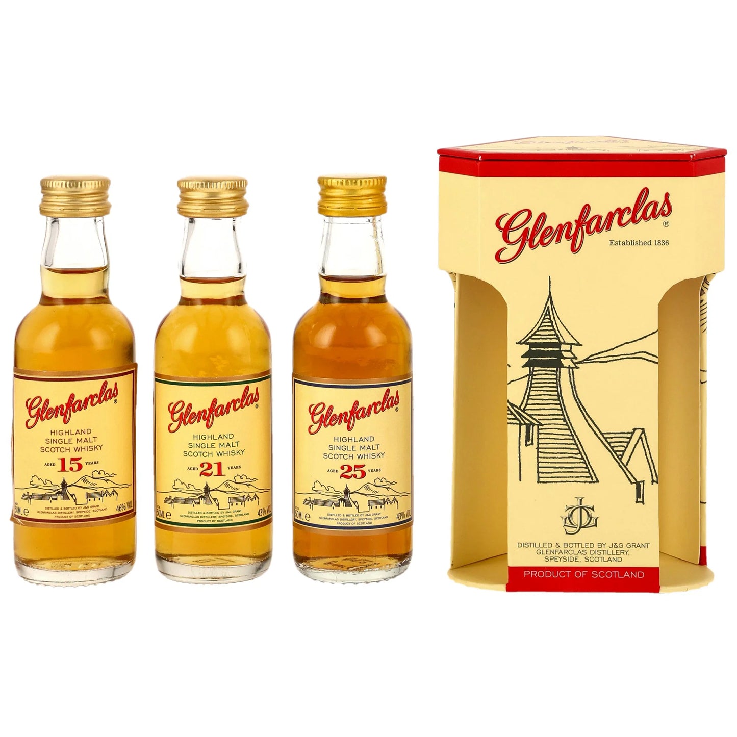 Glenfarclas Premium Collection 3 x 5 cl (Miniaturen)