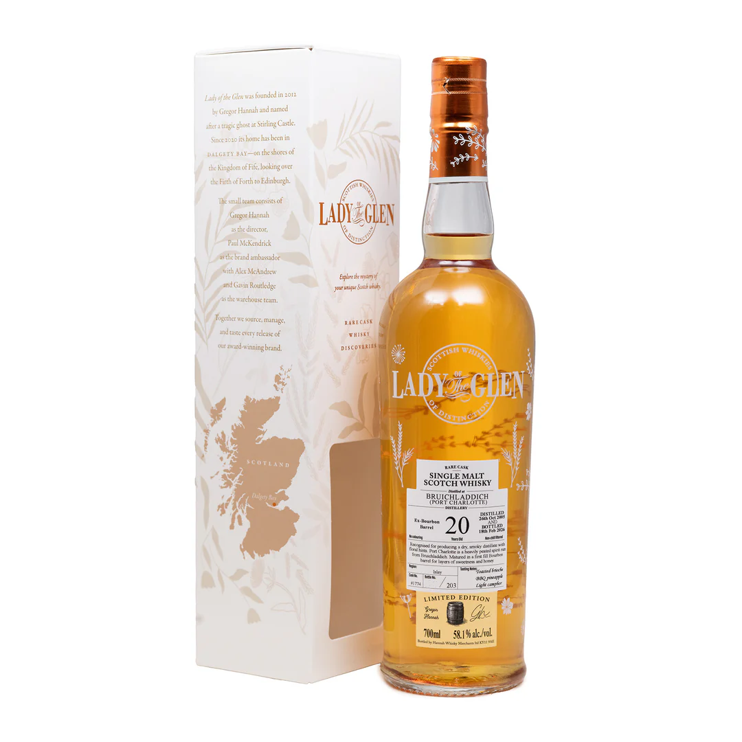 Port Charlotte (Bruichladdich) 20 2005/2026 - Lady of the Glen - Ex-Bourbon Barrel #1774