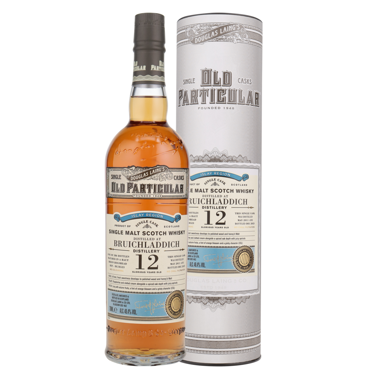 Bruichladdich 12 2011/2023 - Old Particular (Douglas Laing) - Haut Brion Hogshead #18523