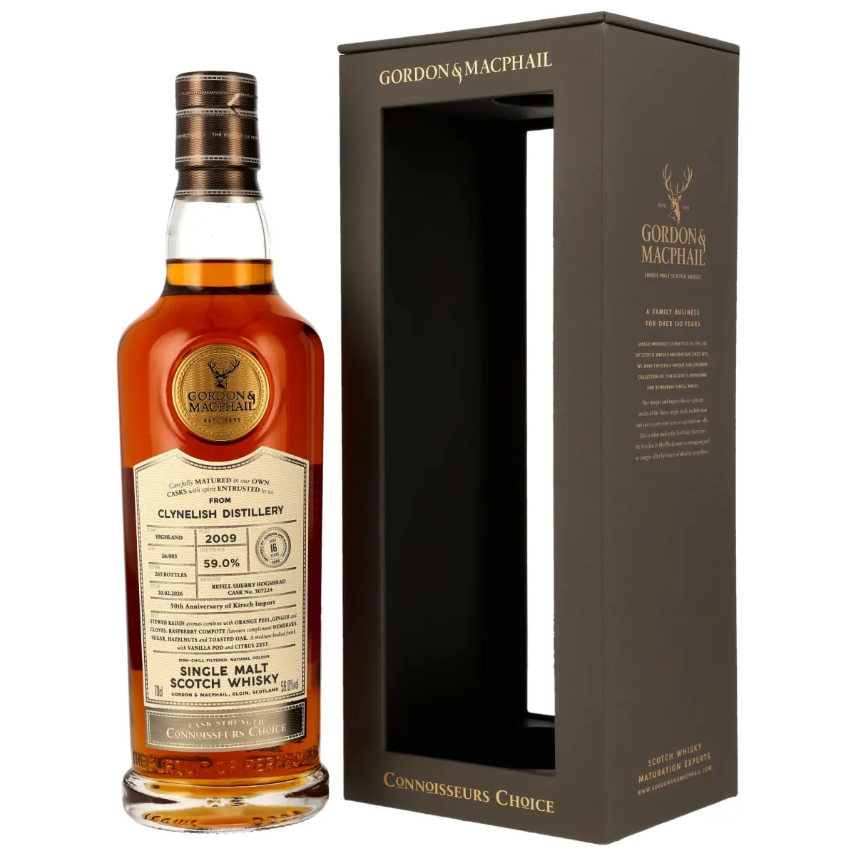 Clynelish 16 2009/2026 - Gordon & MacPhail -  Refill Sherry Hogshead #307224