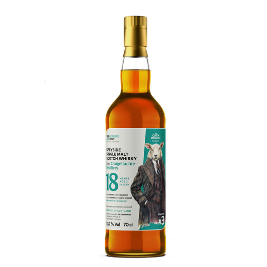 Craigellachie 18 2007/2025 - The Fashionable Five #3 - The Caskhound - Sherry Hogshead #900679A