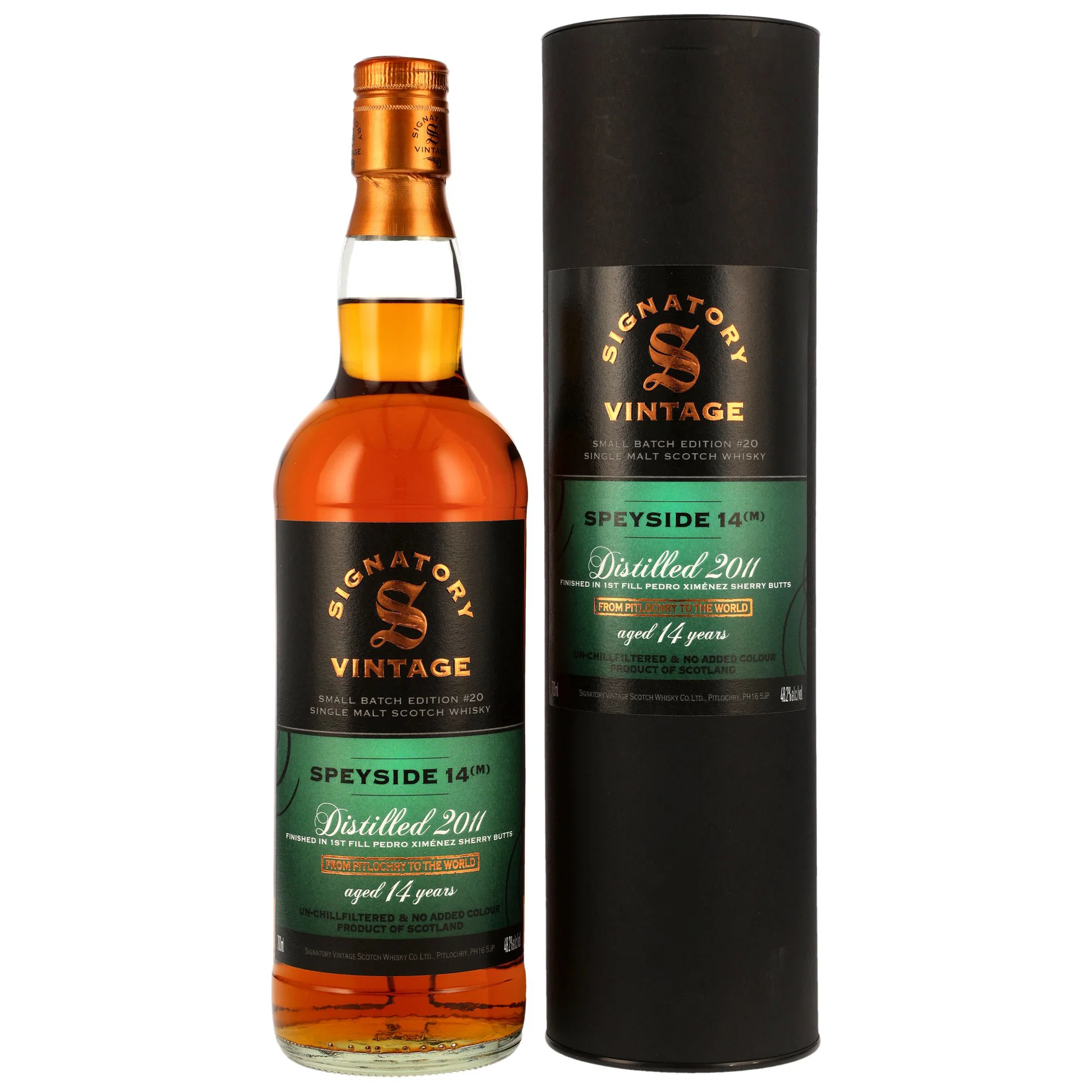 Speyside (M) 14 2011/2026 - Signatory Vintage Small Batch #20 - 1st Fill PX Sherry Butts Finish