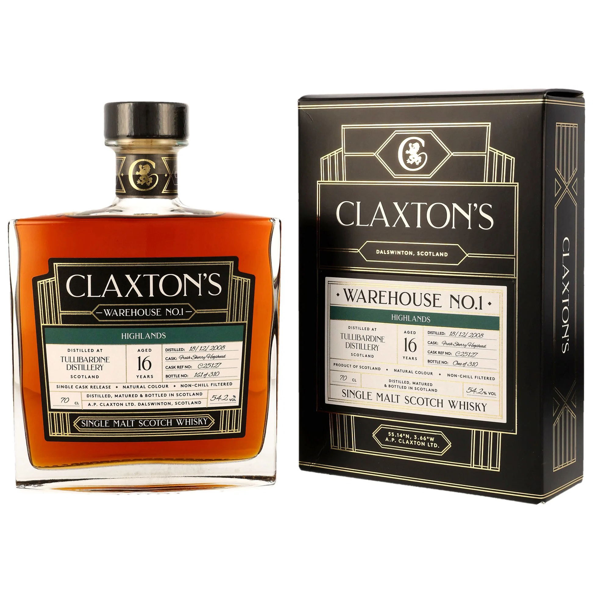 Tullibardine 16 2008/2025 - Claxtons - Fresh Sherry Cask #C25127