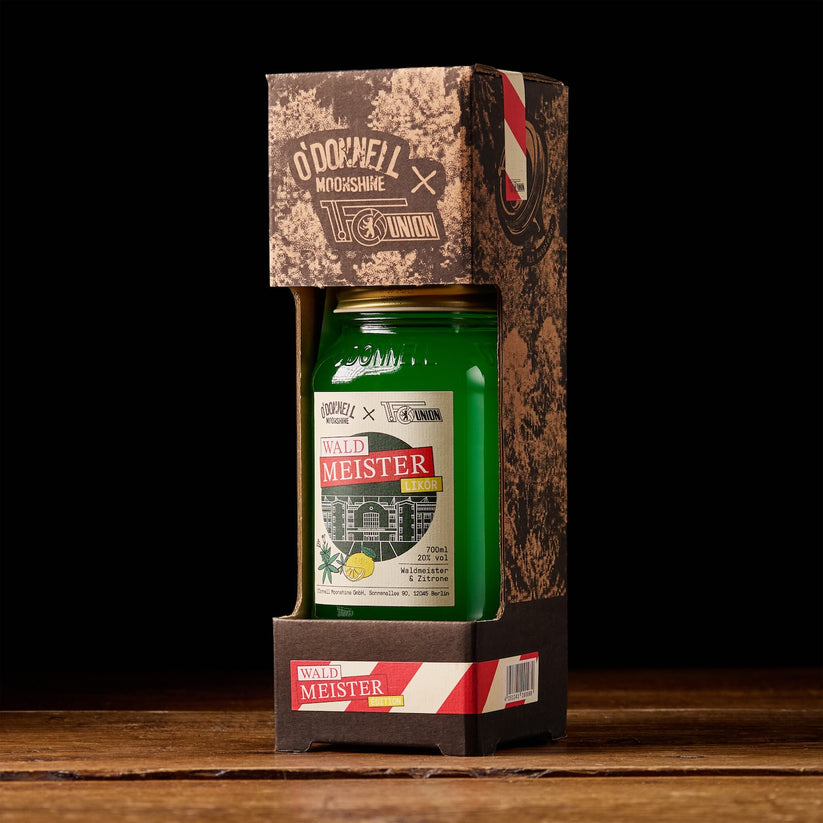 O`Donnell Moonshine „Waldmeister-Zitrone“ 700ml inkl. Ausgießer - 1. FC Union Berlin Edition