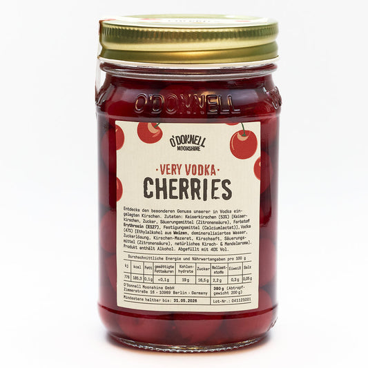 O`Donnell Moonshine Very Vodka Cherries 380g